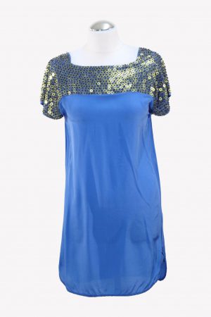 French Connection Shiftkleid in Blau aus Seide aus Seide Alle Jahreszeiten.1