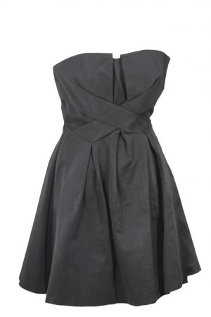 Warehouse Kleid in Schwarz aus Baumwolle Alle Jahreszeiten.1