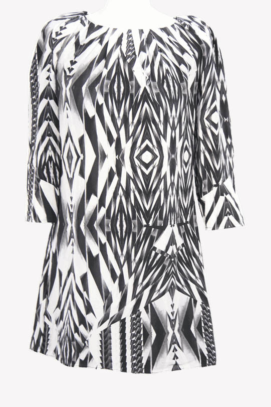 Ted Baker Seidenkleid mit Muster aus Seide Frühjahr / Sommer.1