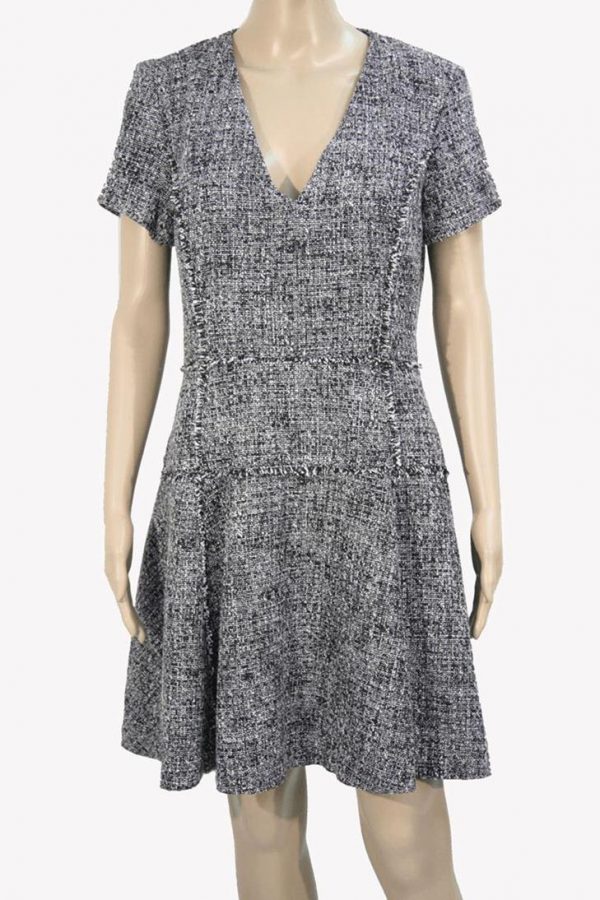 Michael Kors Kleid in Schwarz-Weiß aus Polyester Alle Jahreszeiten.1