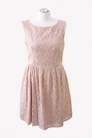 French Connection Skaterkleid in Rosa aus Baumwolle Alle Jahreszeiten.1