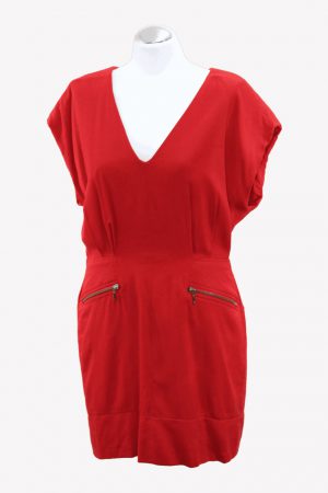 French Connection Kleid in Rot aus Viskose Alle Jahreszeiten.1