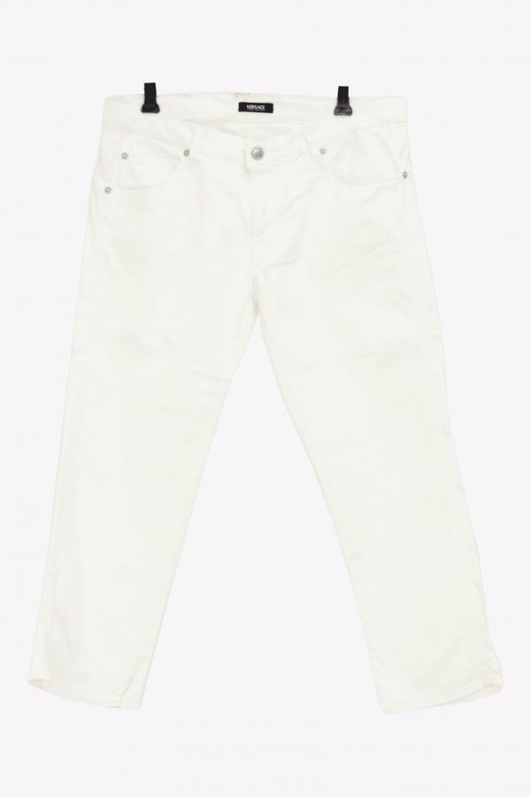 Versace Jeanshose in Weiß aus Baumwolle Alle Jahreszeiten.1