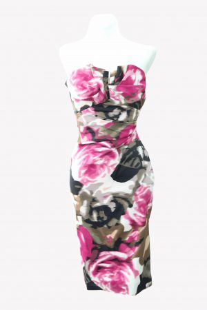 Karen Millen Kleid mit Muster aus Acetat Alle Jahreszeiten.1