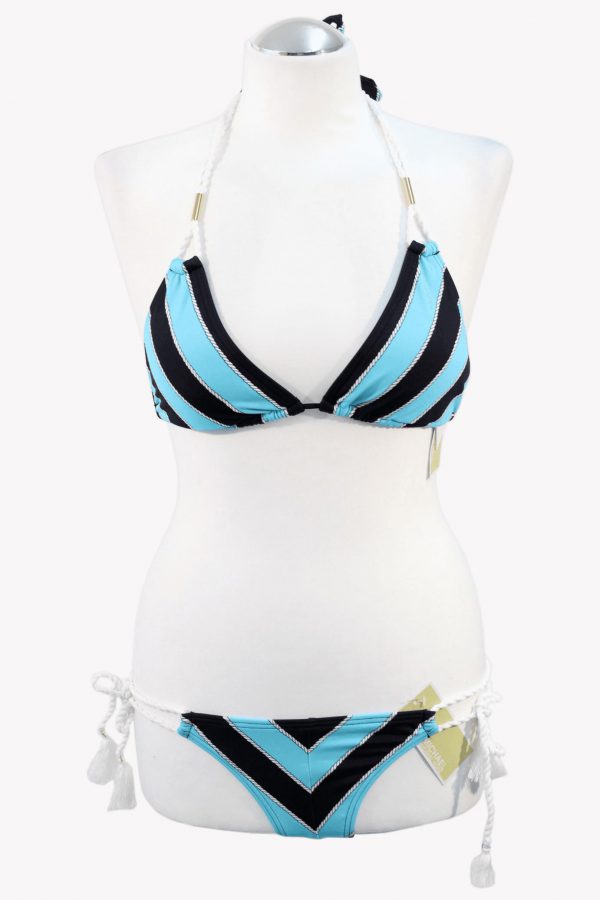 Michael Kors Bikini-Set Schwarz-Blau Gestreift.1