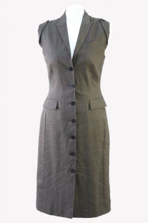 René Lezard Kleid in Braun aus Wolle aus AG7260W AG7260W.1