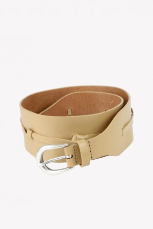 Iro Gürtel in Beige aus Leder.1