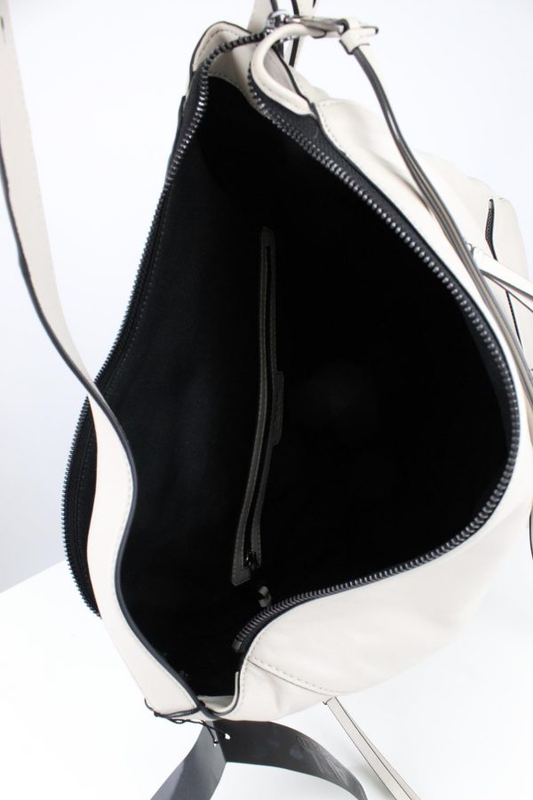 Schultertasche in Grau aus Leder Karl Lagerfeld