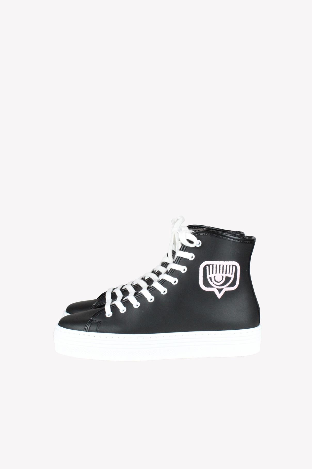 Chiara Ferragni Sneaker in Schwarz / Weiß aus Leder.1