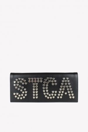Just Cavalli Clutch in Schwarz aus Leder.1