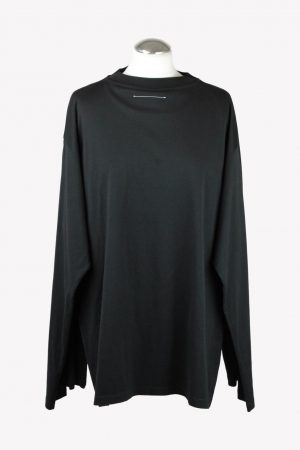 Pullover in Schwarz aus Baumwolle MM6 Maison Margiela
