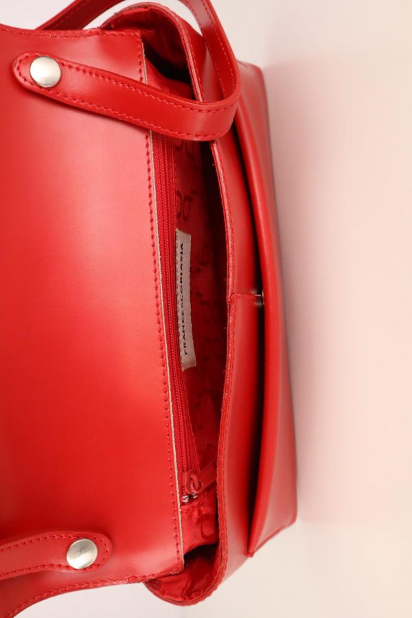 Clutch in Rot aus Leder Francesco Biasa