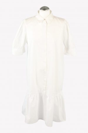 Bruuns Bazaar Kleid in Weiß aus Baumwolle Shirtkleid.1