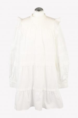 Bruuns Bazaar Kleid in Weiß aus Baumwolle Shiftkleid.1