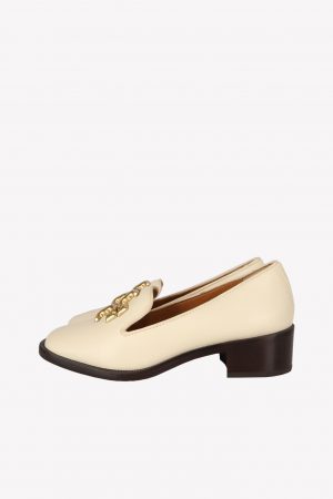 Tory Burch Loafers in Creme aus Leder.1