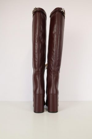 Stiefel in Bordeaux aus Leder Patrizia Pepe