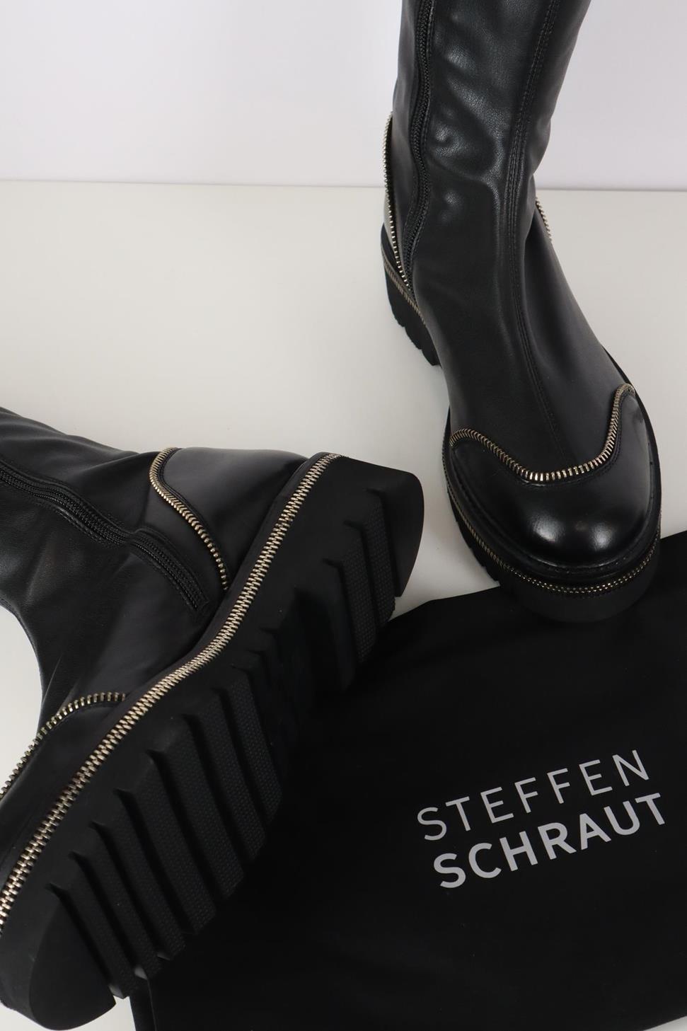 Stiefel in Schwarz aus Leder Steffen Schraut