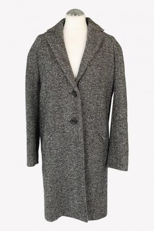 Maje Jacke in Schwarz / Weiß aus Wolle Mantel.1