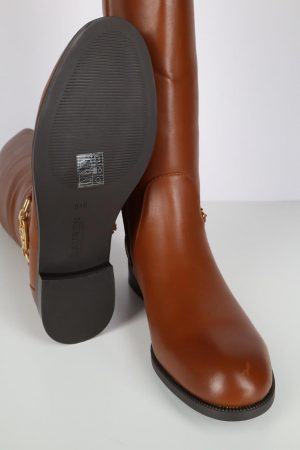 Stiefel in Braun aus Leder Ralph Lauren