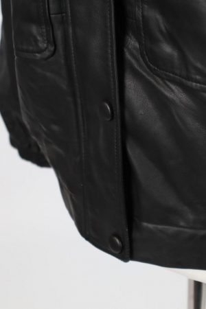 Jacke in Schwarz aus Leder Depeche