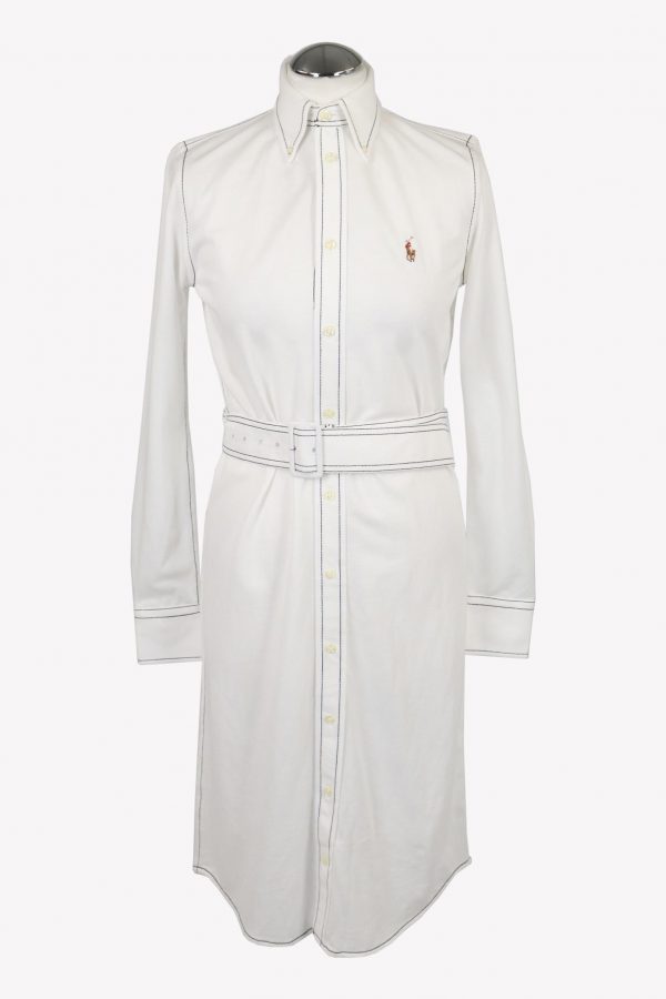 Polo Ralph Lauren Kleid in Weiß aus Baumwolle .1