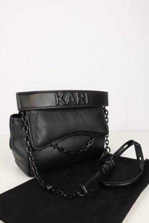 Umhängetasche in Schwarz aus Leder Karl Lagerfeld