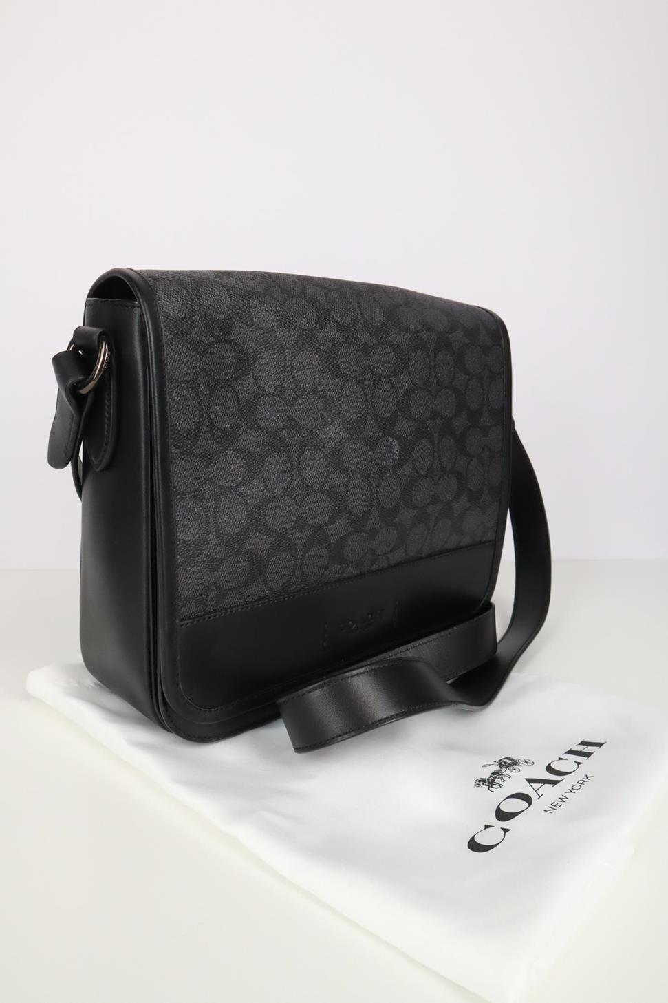 Umhängetasche in Schwarz aus Leder Coach