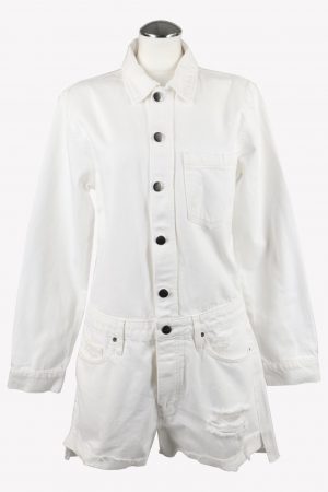 Frame Jumpsuit in Weiß aus Baumwolle .1