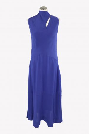 Victoria Beckham Kleid in Blau aus Seide .1