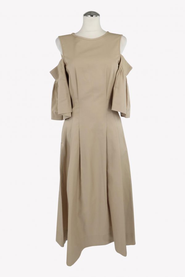 Karl Lagerfeld Kleid in Beige aus Baumwolle .1