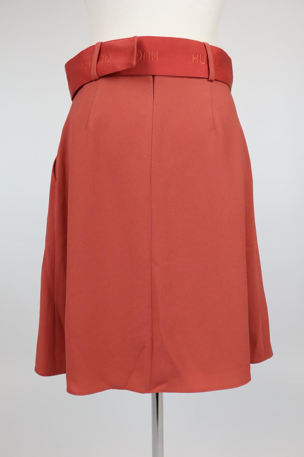 Gr. Hugo Skirt A-Linie Boss 40 Second Designer - - Preloved Rot kaufen Bazaar Rock Damen online Rock Hand Mode